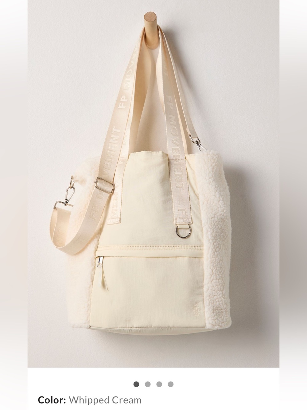 FP Movement by Free People Whipped Cream Slopes Sherpa Bucket Bag